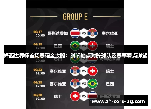 梅西世界杯首场赛程全攻略：时间地点对阵球队及赛事看点详解